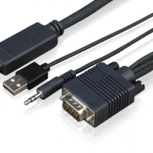 Sony CAB-VGAHDMI1 cavo e adattatore video 1 m VGA/3.5 mm HDMI Nero