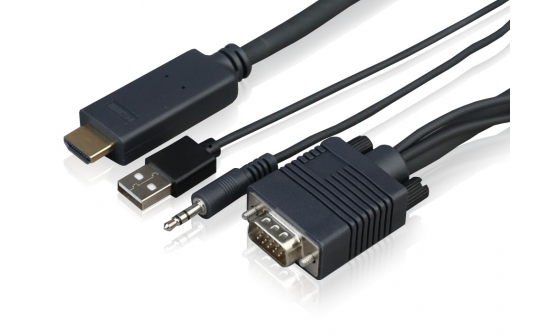 Sony CAB-VGAHDMI1 cavo e adattatore video 1 m VGA/3.5 mm HDMI Nero
