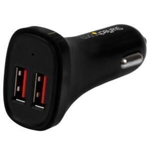 StarTech.com Caricatore da Auto con doppia porta USB - 24W/4.8A - Nero immagine principale StarTech.com Caricatore da Auto con doppia porta USB - 24W/4.8A - Nero