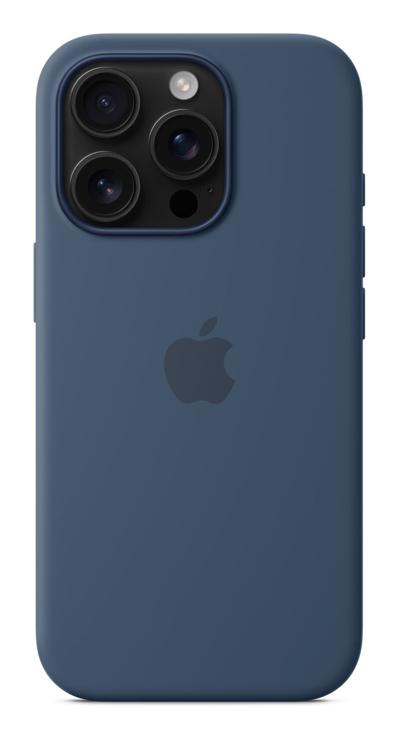Apple Custodia MagSafe in silicone per iPhone 16 Pro - Denim immagine gallery 4 Apple Custodia MagSafe in silicone per iPhone 16 Pro - Denim