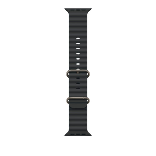 Apple Cinturino Ocean nero (49 mm) - Titanio naturale