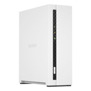 QNAP TS-133 server NAS e di archiviazione Tower Cortex-A55 2 GB DDR4 0 TB QNAP Turbo System Bianco