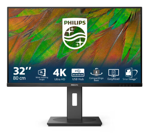 Philips 3000 series 32B1N3800/00 Monitor PC 81,3 cm (32") 3840 x 2160 Pixel 4K Ultra HD LCD Nero