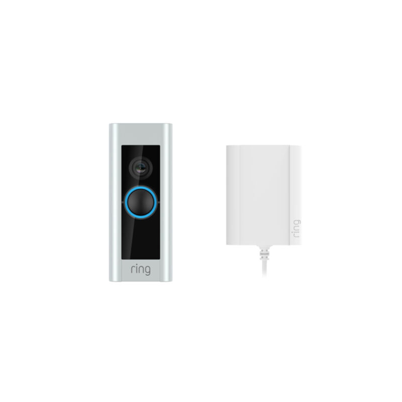 Ring Video Doorbell Pro 2 Plug-in Nichel, Acciaio satinato