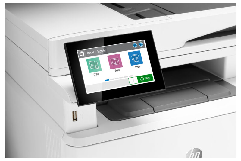 HP LaserJet Enterprise M430f Multifunction Bianco e nero Stampante, Solo Ethernet; Fotocopiatrice, scanner