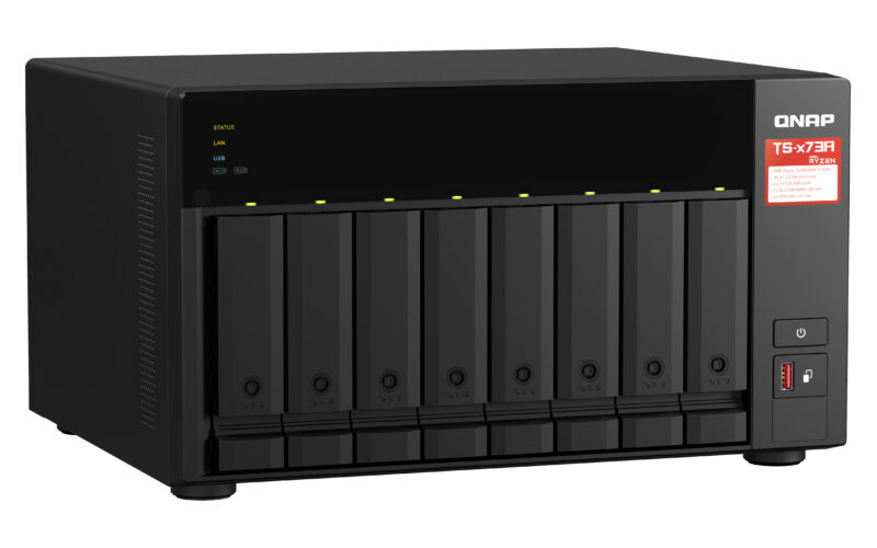 QNAP TS-873A NAS Tower Ryzen Embedded V1500B 8 GB DDR4 0 TB QuTS hero Nero immagine gallery 3 QNAP TS-873A NAS Tower Ryzen Embedded V1500B 8 GB DDR4 0 TB QNAP Turbo System Nero