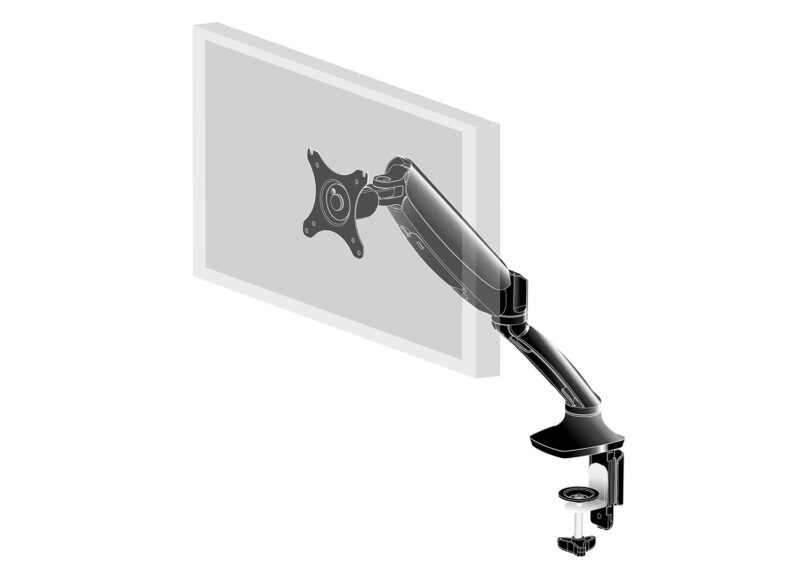 iiyama DS3001C-B1 Supporti a parete per TV 68,6 cm (27") Scrivania Nero