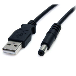 StarTech.com Cavo di Alimentazione da USB a 5,5 mm - Barilotto di tipo M - 2 m immagine principale StarTech.com Cavo da USB-A a USB-C a 90° da 2m - Cavetto di Ricarica Veloce USB Tipo C per uso intensivo - Cavo Dati da USB 2.0 Type-A a Type-C in Resistente Fibra Aramidica - 3A - Nero