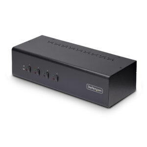 StarTech.com KVM Switch DisplayPort a 4 Porte con Doppio Monitor, 4K 60Hz, 2x Porte Hub USB 5Gbps, 2x Porte HID USB 2.0, Commutazione con Hotkey e Pulsanti, Conformità TAA - Audio 3,5 mm, HDCP immagine principale StarTech.com KVM Switch DisplayPort a 4 Porte con Doppio Monitor, 4K 60Hz, 2x Porte Hub USB 5Gbps, 2x Porte HID USB 2.0, Commutazione con Hotkey e Pulsanti, Conformità TAA - Audio 3,5 mm, HDCP