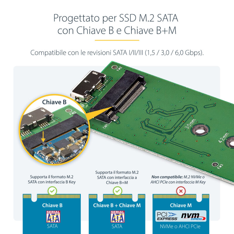 StarTech.com Box Alloggio USB 3.0 esterno per SSD SATA M.2 - Convertitore NGFF di unità SSD con UASP immagine gallery 8 StarTech.com Box Alloggio USB 3.0 esterno per SSD SATA M.2 - Convertitore NGFF di unità SSD con UASP