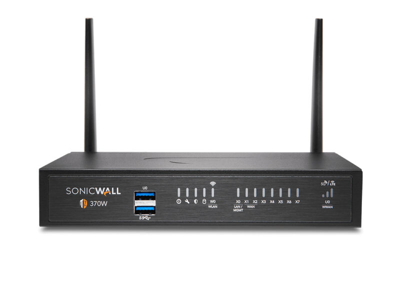 SonicWall TZ370W firewall (hardware) 3 Gbit/s immagine principale SonicWall TZ370W firewall (hardware) 3 Gbit/s
