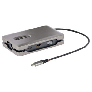 StarTech.com Adattatore Multiporta USB-C - Docking Station USB Type C con Uscita Video HDMI 2.0 4K/VGA/DP Alt Mode USB-C - Mini Dock USB con MST per Doppio Monitor - PD 100W Pass-Through immagine principale StarTech.com Adattatore Multiporta USB-C - Docking Station USB Type C con Uscita Video HDMI 2.0 4K/VGA/DP Alt Mode USB-C - Mini Dock USB con MST per Doppio Monitor - PD 100W Pass-Through