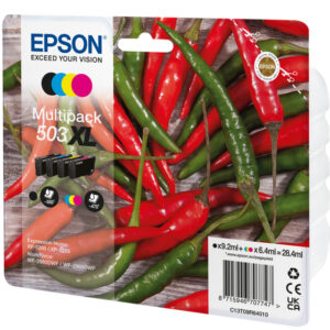 Epson 503XL cartuccia d'inchiostro 4 pz Originale Resa elevata (XL) Nero, Ciano, Magenta, Giallo
