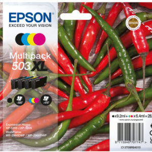 Epson 503XL cartuccia d'inchiostro 4 pz Originale Resa elevata (XL) Nero, Ciano, Magenta, Giallo