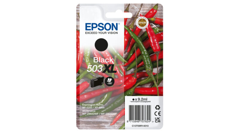 Epson 503XL cartuccia d'inchiostro 1 pz Originale Resa elevata (XL) Nero immagine principale Epson 503XL cartuccia d'inchiostro 1 pz Originale Resa elevata (XL) Nero