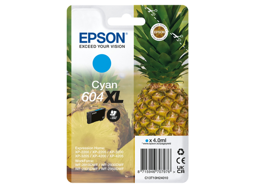 Epson 604XL cartuccia d'inchiostro 1 pz Originale Resa elevata (XL) Ciano immagine principale Epson 604XL cartuccia d'inchiostro 1 pz Originale Resa elevata (XL) Ciano