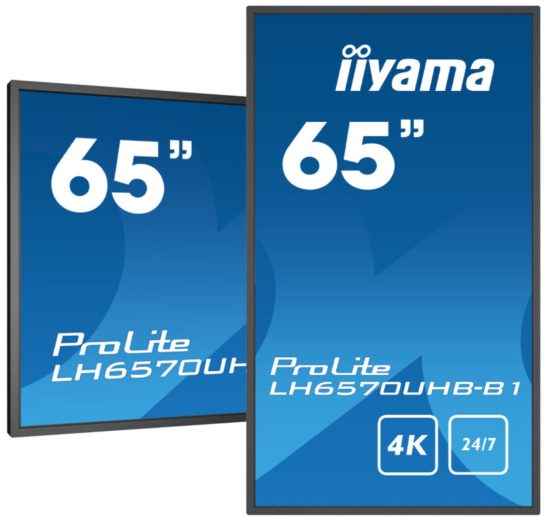 iiyama LH6570UHB-B1 visualizzatore di messaggi Pannello piatto per segnaletica digitale 163,8 cm (64.5") VA 700 cd/m² 4K Ultra HD Nero Processore integrato Android 9.0 24/7 immagine principale iiyama LH6570UHB-B1 visualizzatore di messaggi Pannello piatto per segnaletica digitale 163,8 cm (64.5") VA 700 cd/m² 4K Ultra HD Nero Processore integrato Android 9.0 24/7