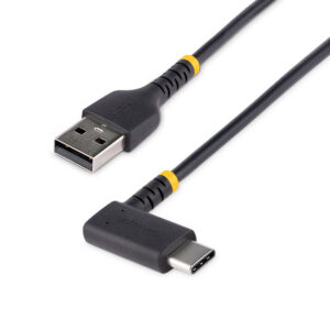 StarTech.com Cavo da USB-A a USB-C a 90° da 30cm - Cavetto di Ricarica Veloce USB Tipo C per uso intensivo - Cavo Dati da USB 2.0 Type-A a Type-C in Resistente Fibra Aramidica - 3A - Nero immagine principale StarTech.com Cavo da USB-A a USB-C a 90° da 2m - Cavetto di Ricarica Veloce USB Tipo C per uso intensivo - Cavo Dati da USB 2.0 Type-A a Type-C in Resistente Fibra Aramidica - 3A - Nero