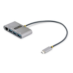 StarTech.com Hub USB-C con Ethernet a 3 porte - Adattatore USB Type-C con 3x USB-A e 1X Ethernet Gigabit - Splitter USB C Alimentato da Bus- USB 3.0 5Gbps - Hub Portatile USB-C/USB-A - Cavo Integrato da 30cm - GbE immagine principale StarTech.com Hub USB-C con Ethernet a 3 porte - Adattatore USB Type-C con 3x USB-A e 1X Ethernet Gigabit - Splitter USB C Alimentato da Bus- USB 3.0 5Gbps - Hub Portatile USB-C/USB-A - Cavo Integrato da 30cm - GbE
