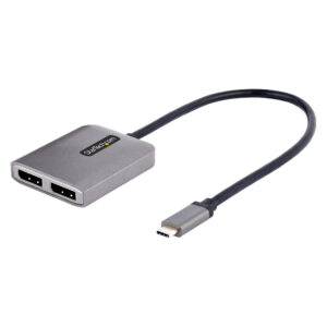 StarTech.com Adattatore USB-C a DisplayPort a 2 Porte - Hub MST Doppia Porta DP 1.4 Alt Mode e DSC fino a 5K 60Hz - Splitter USB Tipo-C Multi-Monitor DisplayPort per Laptop - HDR - Cavo da 30 cm - Solo Windows immagine principale StarTech.com Adattatore USB-C a DisplayPort a 2 Porte - Hub MST Doppia Porta DP 1.4 Alt Mode e DSC fino a 5K 60Hz - Splitter USB Tipo-C Multi-Monitor DisplayPort per Laptop - HDR - Cavo da 30 cm - Solo Windows
