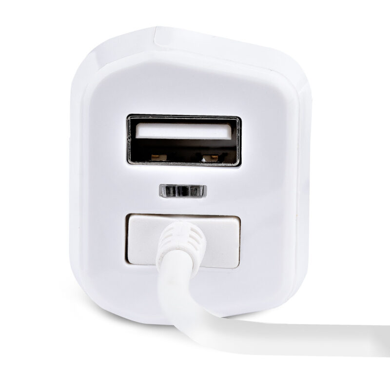 StarTech.com Caricatore da auto a due porte USB con cavo Lightning a spirale integrato da 1m; Adattatore accendisigari USB per Cellulari e Tablet; Carica Batterie per auto a 12W per iPhone/Tablet - Bianco immagine gallery 4 StarTech.com Caricatore da auto a due porte USB con cavo Lightning a spirale integrato da 1m; Adattatore accendisigari USB per Cellulari e Tablet; Carica Batterie per auto a 12W per iPhone/Tablet - Bianco