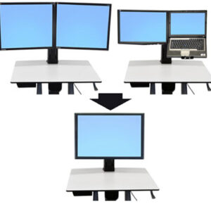 Ergotron WorkFit Convert-to-Single HD Kit from Dual or LCD & Laptop 76,2 cm (30") Scrivania