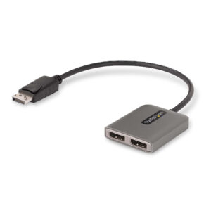 StarTech.com Hub MST DisplayPort a 2 Porte - Adattatore Multi-Monitor DP 1.4 a 2x DP 5K 60Hz - SdoppiatoreSplitter Video DisplayPort per Doppio Monitor - Cavo Integrato lungo - Solo Windows immagine principale StarTech.com Hub MST DisplayPort a 2 Porte - Adattatore Multi-Monitor DP 1.4 a 2x DP 5K 60Hz - SdoppiatoreSplitter Video DisplayPort per Doppio Monitor - Cavo Integrato lungo - Solo Windows