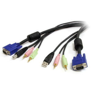StarTech.com Cavo switch KVM VGA USB 4 in 1 da 1,8 m con audio e microfono immagine principale StarTech.com Cavo switch KVM VGA USB 4 in 1 da 1,8 m con audio e microfono