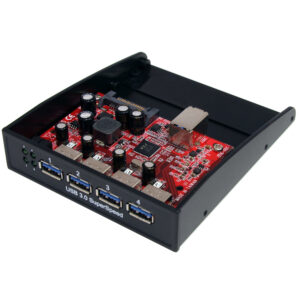 StarTech.com Hub USB 3.0 a 4 porte panello frontale – Alloggiamento 3,5 5,25" immagine principale StarTech.com Hub USB 3.0 a 4 porte panello frontale – Alloggiamento 3,5 5,25"