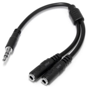 StarTech.com Cavo splitter stereo slim - Maschio 3,5 mm a 2 femmina 3,5 mm immagine principale StarTech.com Cavo splitter stereo slim - Maschio 3,5 mm a 2 femmina 3,5 mm