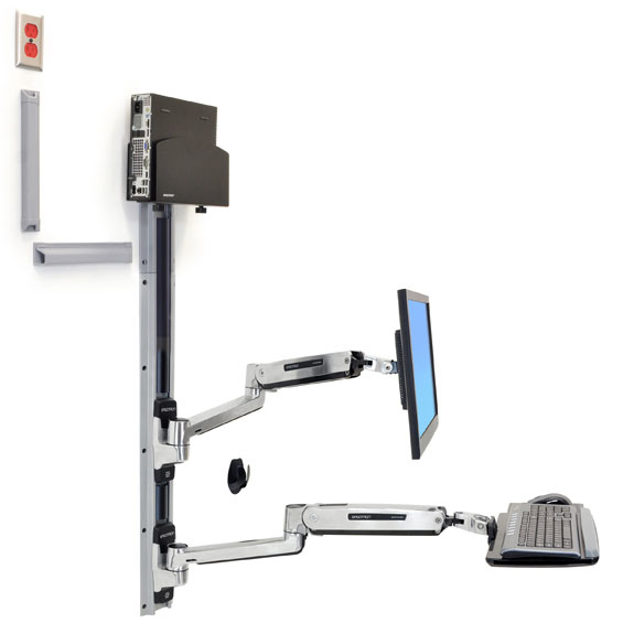 Ergotron 45-359-026 Supporti a parete per TV 106,7 cm (42") Argento