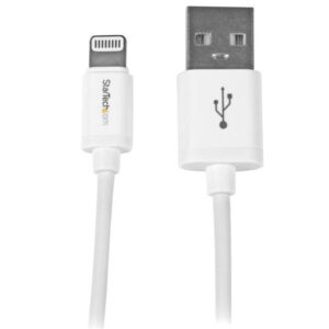 StarTech.com Cavo connettore lightning a 8 pin Apple bianco da 30cm a USB per iPhone / iPod / iPad immagine principale StarTech.com Cavo Connettore Lightning 8-pin Apple a USB di tipo Slim per iPhone / iPod / iPad da 1m - Bianco