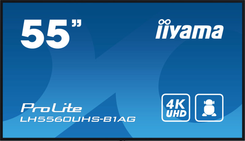 iiyama LH5560UHS-B1AG visualizzatore di messaggi Pannello A digitale 139,7 cm (55") LED Wi-Fi 500 cd/m² 4K Ultra HD Nero Processore integrato Android 11 24/7 immagine gallery 2 iiyama LH5560UHS-B1AG visualizzatore di messaggi Pannello A digitale 139,7 cm (55") LED Wi-Fi 500 cd/m² 4K Ultra HD Nero Processore integrato Android 11 24/7