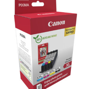 Canon 0332C006 cartuccia d'inchiostro 4 pz Originale Resa elevata (XL) Nero, Ciano, Magenta, Giallo