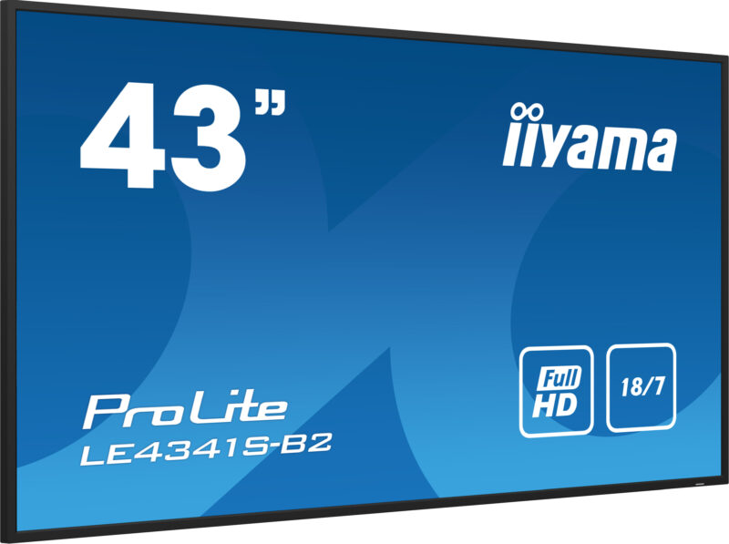 iiyama PROLITE LE4341S-B2 Pannello piatto per segnaletica digitale 108 cm (42.5") LCD 350 cd/m² Full HD Nero 18/7 immagine principale iiyama PROLITE LE4341S-B2 Pannello piatto per segnaletica digitale 108 cm (42.5") LCD 350 cd/m² Full HD Nero 18/7