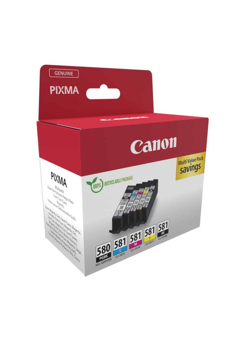 Canon 2078C007 cartuccia d'inchiostro 5 pz Originale Nero, Blu, Ciano, Magenta, Giallo