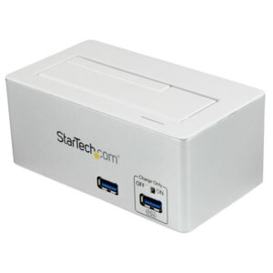 StarTech.com Docking station per dischi rigidi SATA USB 3.0 SSD/HDD con hub USB di ricarica rapida integrato e supporto UASP per SATA 6 Gbps - Bianco immagine principale StarTech.com Docking station per dischi rigidi SATA USB 3.0 SSD/HDD con hub USB di ricarica rapida integrato e supporto UASP per SATA 6 Gbps - Bianco
