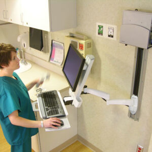 Ergotron 200 Series Combo Arm 61 cm (24") Parete Bianco