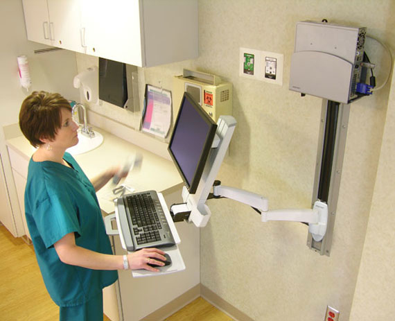 Ergotron 200 Series Combo Arm 61 cm (24") Parete Bianco