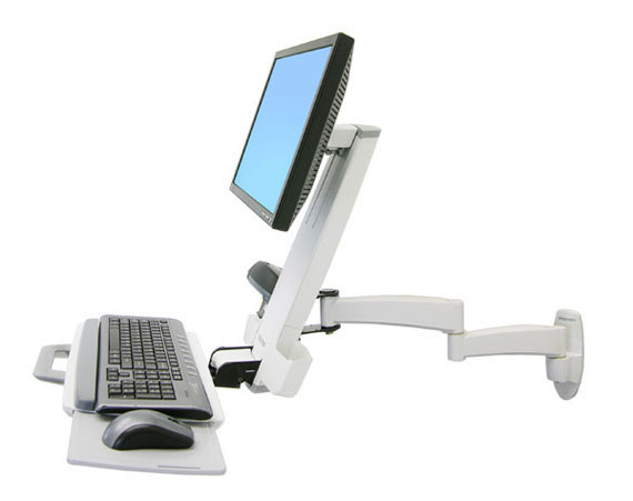 Ergotron 200 Series Combo Arm 61 cm (24") Parete Bianco