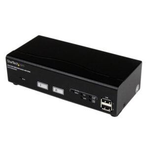 StarTech.com Switch KVM DVI USB a 2 porte con tecnologia di commutazione rapida DDM e cavi