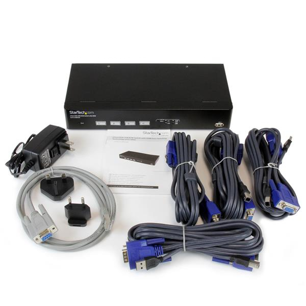 StarTech.com Switch KVM VGA USB a 4 porte con tecnologia di commutazione rapida DDM e cavi immagine gallery 4 StarTech.com Switch KVM VGA USB a 4 porte con tecnologia di commutazione rapida DDM e cavi