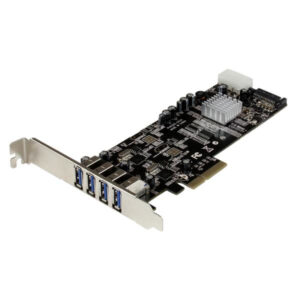 StarTech.com Adattatore scheda SuperSpeed USB 3.0 con 4 porte PCI Express (PCIe) con 2 canali da 5 Gbps dedicati - UASP - Alimentazione SATA/LP4 immagine principale StarTech.com Adattatore scheda SuperSpeed USB 3.0 con 4 porte PCI Express (PCIe) con 2 canali da 5 Gbps dedicati - UASP - Alimentazione SATA/LP4