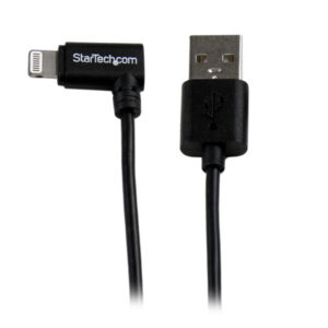 StarTech.com Cavo connettore ad angolo lightning a 8 pin Apple a USB nero da 2 m per iPhone/iPod/iPad immagine principale StarTech.com Cavo connettore ad angolo lightning a 8 pin Apple a USB nero da 1 m per iPhone/iPod/iPad