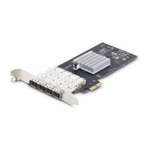 StarTech.com Scheda di rete SFP GbE a 4 porte, PCIe 2.0 x2 (compatibile x4, x8, x16), Controller Intel I350-AM4 4x 1GbE, 1000BASE rame/fibra ottica, NIC Gigabit Ethernet per desktop/server - Windows e Linux immagine principale StarTech.com Scheda di rete SFP GbE a 4 porte, PCIe 2.0 x2 (compatibile x4, x8, x16), Controller Intel I350-AM4 4x 1GbE, 1000BASE rame/fibra ottica, NIC Gigabit Ethernet per desktop/server - Windows e Linux