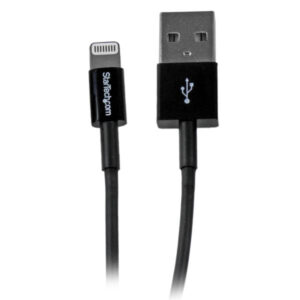 StarTech.com Cavo Apple Lightning 8-pin a USB di tipo Slim per iPhone / iPod / iPad da 1m Nero - Cavo di ricarica/Sincronizzazione sottile da Apple Lightning a USB - Fuori produzione, stock limitato, sostituito da RUSBLTMM1MB immagine principale StarTech.com Cavo Apple Lightning 8-pin a USB di tipo Slim per iPhone / iPod / iPad da 1m Nero - Cavo di ricarica/Sincronizzazione sottile da Apple Lightning a USB - Fuori produzione, stock limitato, sostituito da RUSBLTMM1MB