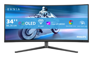 Philips Evnia 34M2C6500/00 Monitor PC 86,4 cm (34") 3440 x 1440 Pixel Wide Quad HD QD-OLED Grigio immagine principale Philips Evnia 34M2C6500/00 Monitor PC 86,4 cm (34") 3440 x 1440 Pixel Wide Quad HD QD-OLED Grigio