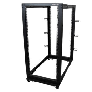 StarTech.com Server Rack a 4 Montanti 25U Open Frame, Armadio Rack di Rete 19" con Ruote, piedini di livellamento/montaggio a pavimento, Quadro Rack Scorrevole/profondità regolabile per apparecchiature AV/Dati/IT immagine principale StarTech.com Server Rack a 4 Montanti 25U Open Frame, Armadio Rack di Rete 19" con Ruote, piedini di livellamento/montaggio a pavimento, Quadro Rack Scorrevole/profondità regolabile per apparecchiature AV/Dati/IT