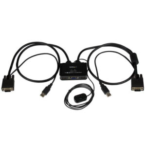 StarTech.com Switch Commutatore KVM USB VGA a 2 porte - Alimentato via USB con pulsante di commutazione a distanza immagine principale StarTech.com Switch Commutatore KVM USB VGA a 2 porte - Alimentato via USB con pulsante di commutazione a distanza