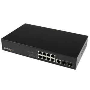 StarTech.com Switch Gestito L2 a 10 Porte Gigabit Ethernet / 8 porte RJ45 e 2 slot SFP in fibra - Commutatore Montabile a Rack immagine principale StarTech.com Switch Gestito L2 a 10 Porte Gigabit Ethernet / 8 porte RJ45 e 2 slot SFP in fibra - Commutatore Montabile a Rack